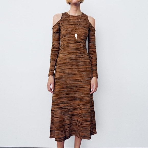 Zara | Dresses | Zara Cut Out Ribbed 